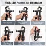Grip Strength Trainer Kits (5 Pack), Forearm Strengthener with Adjustable Resistance, Grip Strength Tester, Finger Strengthener, Hand Gripper Strengthener for Muscle Building Injury Recover - Image 5
