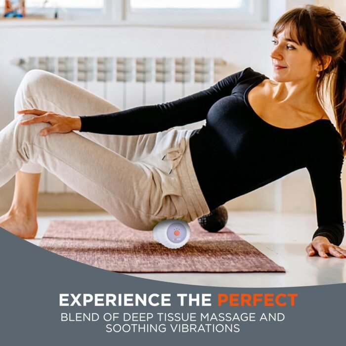 LOOKEE Vibrating Massage Roller for Plantar Fasciitis - 4-Speed Peanut Massage Ball for Deep Tissue Therapy from Neck to Feet Massager - Vibrating Foot Roller FSA & HSA Eligible - Image 7