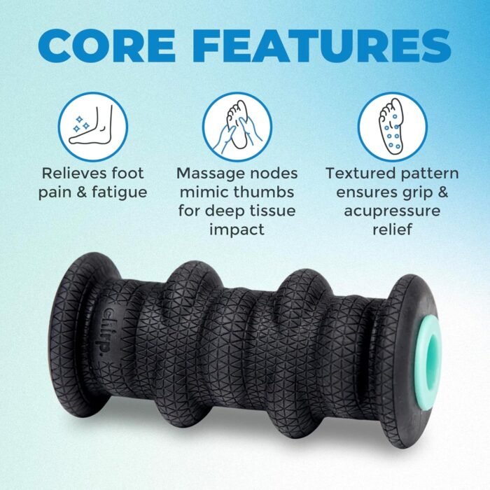 Chirp Wheel XR Foot Massage Roller - Targeted Massage for Plantar Fasciitis and Foot Fatigue, Arch Pain Relief, and Muscle Recovery | High Density Foam Exercise Equipment, 500lbs Capacity, 2" Mint - Image 4