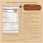 KOS Vegan Protein Powder Erythritol Free, Vanilla - USDA Organic Pea Protein Blend, Plant Based Superfood Rich in Vitamins & Minerals - Keto, Dairy Free - Meal Replacement for Women & Men, 15 Servings - Image 10