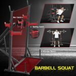 OPPSDECOR 900LBS Weight Bench Set with Squat Rack Preacher Curl Weight Bench with Leg Extension Bench Press Set Workout Bench for Home Gym Full Body Workout - Image 5