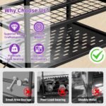 Dumbbell Rack, Weight Rack for Home Gym, 400LBS Metal Home Gym Storage with Lockable Wheels & 4 Adjustable Hooks, Weight Stand for Yoga Mat Storage, Dumbbells, Kettlebell, Foam Roller - Image 3