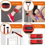 Coolrunner 14 PCS Resistance Bands Set, Exercise Tubes, 20lbs to 40lbs Workout Bands with Handles Protective Nylon Sleeves Door Anchor Ankle Strap, Elastic Exercise Bands for Men Women - up to 150lbs - Image 7