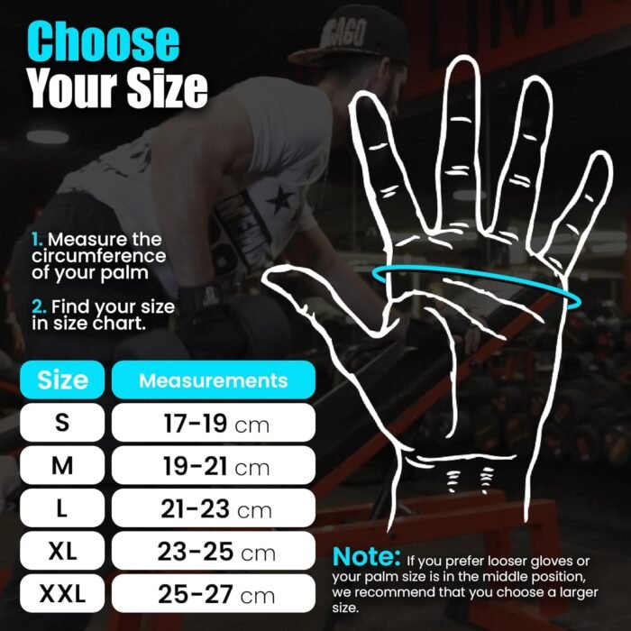 Leather Workout Gloves for Men & Women – Anti-Slip Weightlifting, Gym, and Cycling Gloves with StretchBack Mesh, Full Palm Protection Extra Grip for Fitness & Cross-Training Gloves - Image 7
