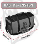 Duffel Gym Bag For Women with Shoe Compartment, Sports Bag with Zippered Pockets, Adjustable Straps Duffle Gym Bag For Men - Image 5