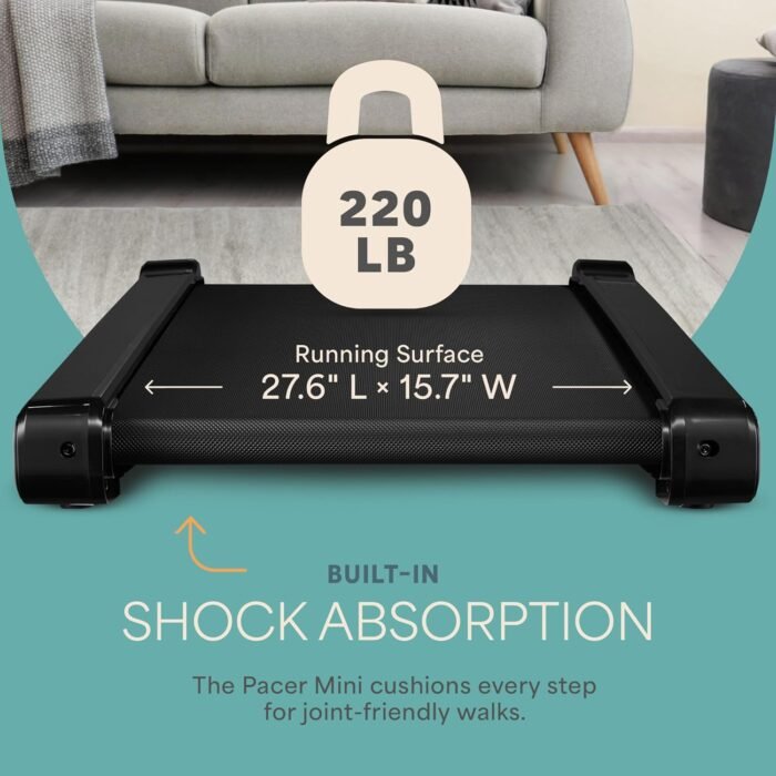 Lifepro Smallest Portable 30in Small Mini Walking Pad Treadmill Installation Free, Adjustable Incline, Under Desk Work Compact Treadmills for Home/Office - Max Load 220Lbs & Speed 3MPH - Image 7