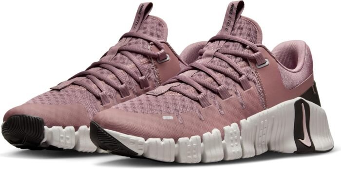 Nike Free Metcon 5 Women's Workout Shoes (DV3950-201, Smokey Mauve/Light Bone/Velvet Brown/) - Image 5