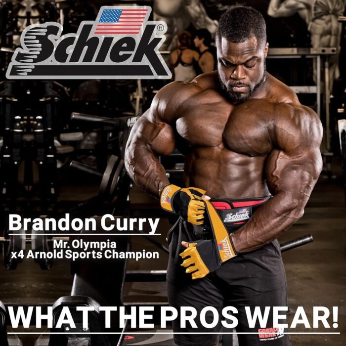Schiek Sport Model 415 Power Lifting Fingerless Glove - Long Lasting Weight Lifting Grip Gloves - Image 6