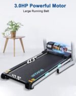 Treadmill with Auto Incline - 300 lb Capacity, 3.0HP Folding Electric Treadmill Up to 8.5 MPH Speed, Running Machine with 17.5" Wide Tread Belt and Bluetooth Speaker for Home Use - Image 5