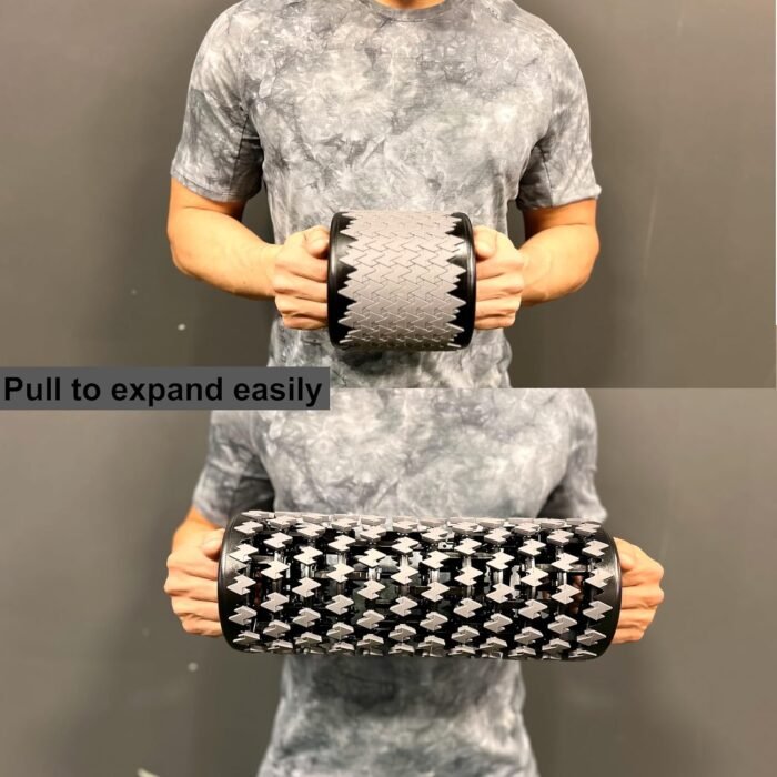 Collapsible Foam Roller for Exercise and Recovery (13 Inches), Easily Portable at 5.5 inches (Gray) - Image 4