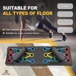 Solid Push Up Board 15 in 1 Home Workout Equipment Multi-Functional Pushup Stands System Fitness Floor Chest Muscle Exercise Professional Equipment Burn Fat Strength Training Arm Men & Women Weights - Image 4