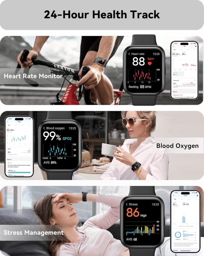 ENOMIR Smart Watch for Men Women(Answer/Make Call), Alexa Built-in,Fitness with Heart Rate SpO2 Sleep Monitor 100 Sports 5ATM Waterproof Activity Trackers and Smartwatches iOS&Android Phones - Image 5