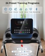 Incline Treadmill, Treadmill with 15% Auto Incline, 3.0HP, 300 lbs Capacity, Bluetooth APP, Shock Absorbing Design for Home Use - Image 4