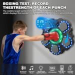 Music Boxing Machine for Kids and Adults,Wall Mounted Bluetooth Punching Pad with Boxing Gloves,Home Gym Boxing Equipment Stress Relief, Sport Toys Gifts for Men Boy Girl Teen 6,7,8,9,10+ year old - Image 4