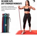 DMoose Fitness Fabric Resistance Bands for Full Body Exercises - Non-Slip Thick Cloth Stretch Band for Squats, Lunges & Bicep Curls - Long Resistance Bands for Working Out - Booty Band for Men & Women - Image 3