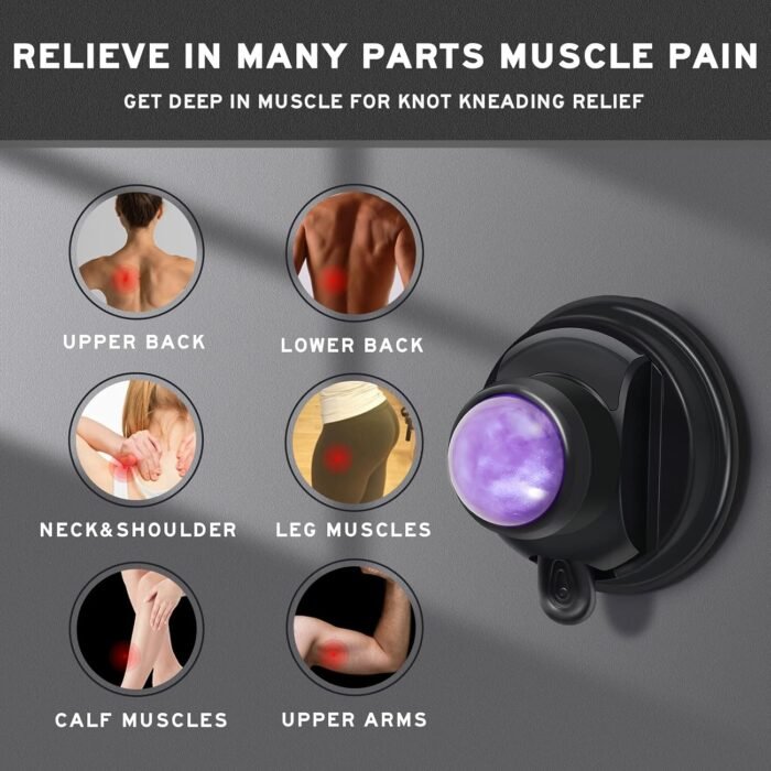 Mountable Massage Ball Roller,Back Neck Massager Wall Mount,Trigger Point Ball for Full Body Sore Muscle Recovery,Knots,Myofascial Release and Massage Therapy - Image 7