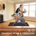 Bike Trainer Mat Compatible with Peloton Bike, for Treadmill & Row, THK 6mm, Under Mat Protect Hardwood Floor Carpet, Trainer Accessory for Indoor Stationary Exercise Bicycle - Image 4