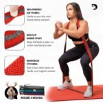 DMoose Fitness Fabric Resistance Bands for Full Body Exercises - Non-Slip Thick Cloth Stretch Band for Squats, Lunges & Bicep Curls - Long Resistance Bands for Working Out - Booty Band for Men & Women - Image 4