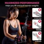 MhIL Workout Gloves for Women – Breathable Gym Gloves for Women with Palm Protection and Enhanced Grip – Padded Weight Lifting Glove for Womens with Wrist Wraps Support Weightlifting Exercise Cycling - Image 5