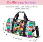RLGPBON Gym Bag for Kids Boys and Girls, Duffel Bag for Sports, Swimming Gyms and Weekend Getaway, Waterproof Dufflebag with Shoe and Wet Clothes Compartment - Image 3