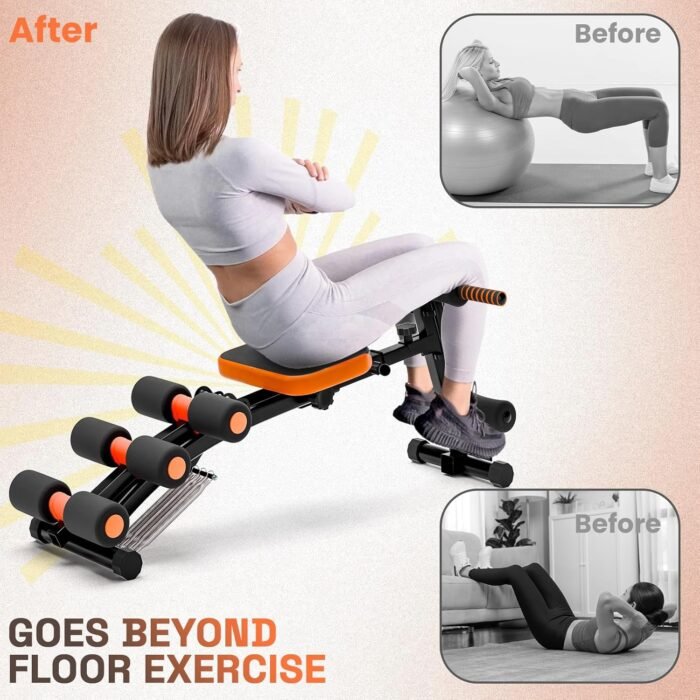 Ab Workout Machine, Ab Workout Machine for Home Gym, Multi-Functional Adjustable Ab Crunch Equipment Ab Sit up Machine for Full Body Workout, Ab Trainer for Core, Leg, Thighs, Buttocks, Sit-up - Image 7