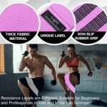 Shappy 20 Pcs Fabric Resistance Bands for Working Out Women Men 5 Levels Non Slip Stretch Workout Bands for Hip Thigh Booty Elastic Exercise Bands for Leg Pilates Squat Yoga Pull Up Workout - Image 4
