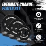 Black Change Weight Plates 1.25LB 2.5LB 5LB Set Fractional Olympic Bumper Plates for Cross Training Steel Insert Strength Training - Image 3