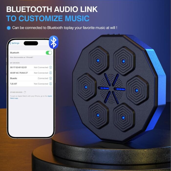 2025 New Music Boxing Machine with Two Pairs of Gloves Upgraded 2.0 Smart Bluetooth Music Boxing Parent-Child Games Wall-Mounted Exercise Equipment for Home - Image 3