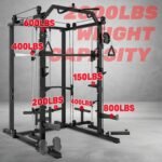 Smith Machine, 2000LBS M11 Multi-Function Squat Rack Power Cage with Cable Crossover System and Smith Bar, All-in-One LAT Pull-Down Machine for Home Gym - Image 8