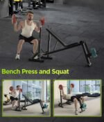 600LBS Incline Weight Bench Set with Rack, 4-in-1 Adjustable Workout Bench with Leg Extention for Bench press,Curl and Ab Workouts, Best for teenage boys, Women, Beginners and Small Individuals - Image 3