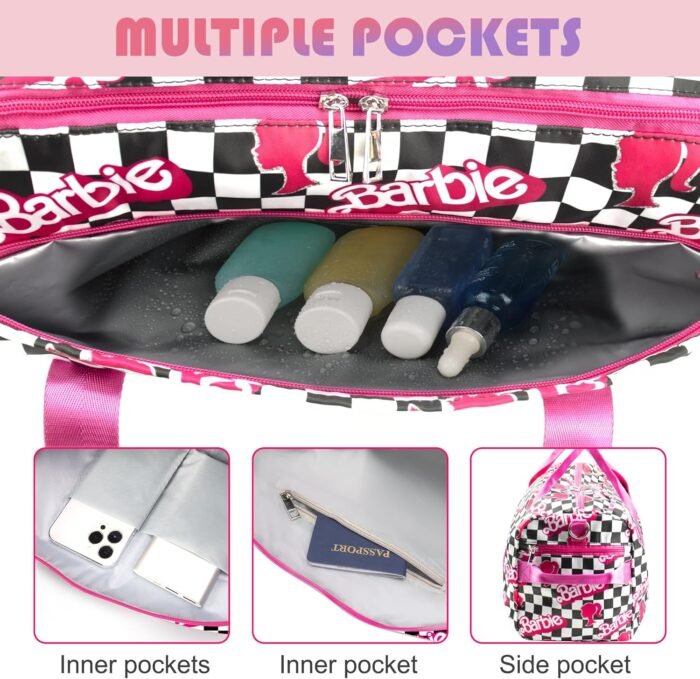 Duffle Bag for Girls Travel Duffle Carry On Tote Weekender Bag Large Capacity Overnight Bag With Shoe Compartment Gym Tote with Dry and Wet Separation - Image 5