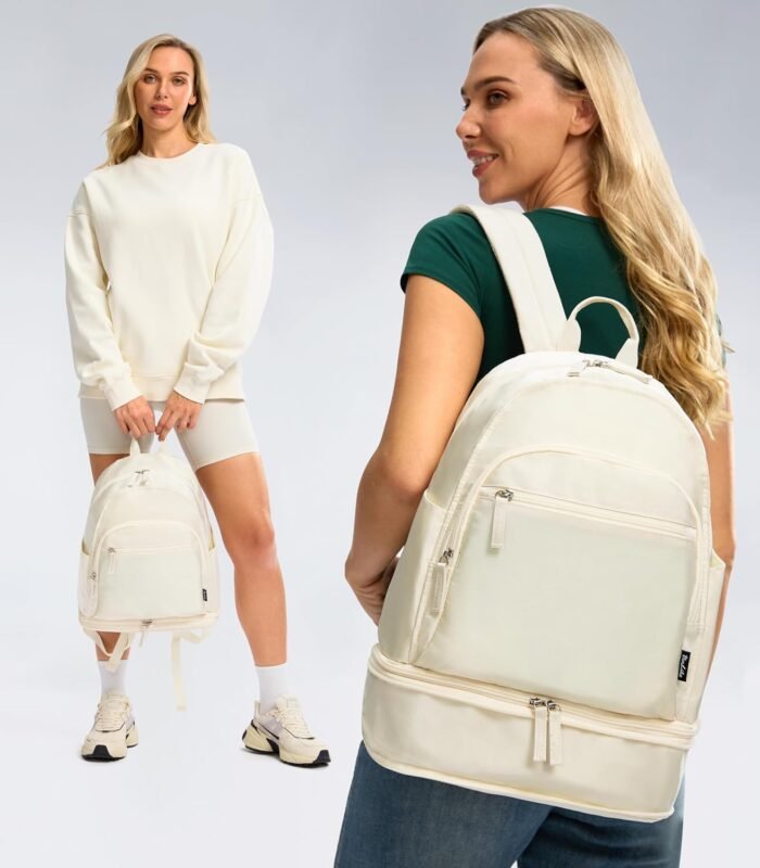 Gym Backpack for Women Small Gym bag with Expandable Shoe Compartment Waterproof Travel Backpack 26L - Image 6