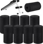 Deekin 8 Pieces Foam Foot Pads Rollers Set High Density Foam Roller for Gym Exercise Machines Equipment Replacements Exercise Massage Muscle Recovery, 6.3" x 3.4" OD x 0.87" ID - Image 2