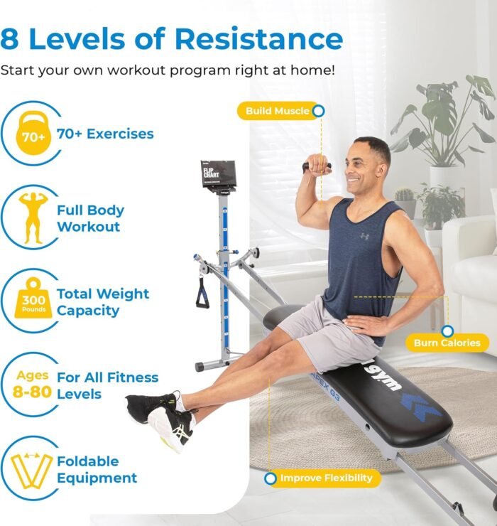 Total Gym APEX Versatile Indoor Home Gym Workout Total Body Strength Training Fitness Equipment - Image 3