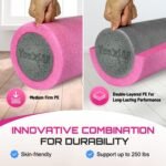 Yes4All Medium Firm PE Foam Roller 12, 18, 24, 36 inch - Premium Two-Layer PE for Back Pain Relief, Deep Tissue, Legs Massage, Physical Therapy, Muscle Recovery and Exercises - Image 5