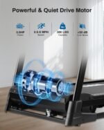 Incline Treadmill, Treadmill with 15% Auto Incline, 3.0HP, 300 lbs Capacity, Bluetooth APP, Shock Absorbing Design for Home Use - Image 5