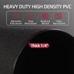 High Density Home Gym Treadmill Exercise Bike Equipment Mat, 1/4" Thick, Multiple Sizes - Image 5