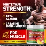 Built by Nature Pre Workout Powder with Beta Alanine, Creatine Monohydrate, BCAA, L Citrulline, L Arginine and Caffeine - Strawberry Lemonade Flavor - 25 Servings - Image 3