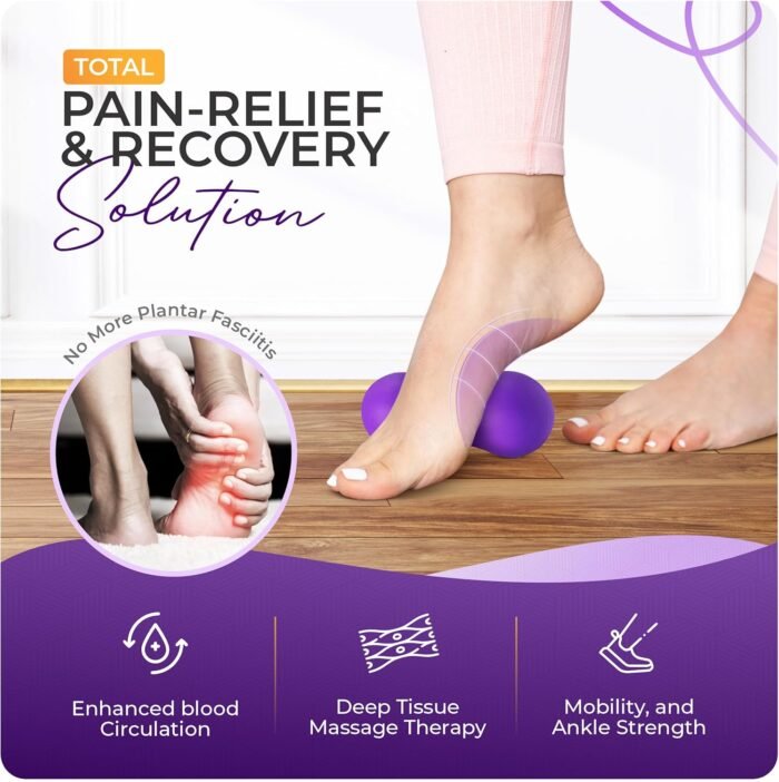 Ground Force Foot Roller - Travel Foot Massager for Plantar Fasciitis,Foot Pain, Arch,Heel & Neuropathy Relief Massage Ball. - Image 3
