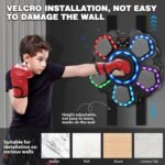 Music Boxing Machine for Kids and Adults,Wall Mounted Bluetooth Punching Pad with Boxing Gloves,Home Gym Boxing Equipment Stress Relief, Sport Toys Gifts for Men Boy Girl Teen 6,7,8,9,10+ year old - Image 7