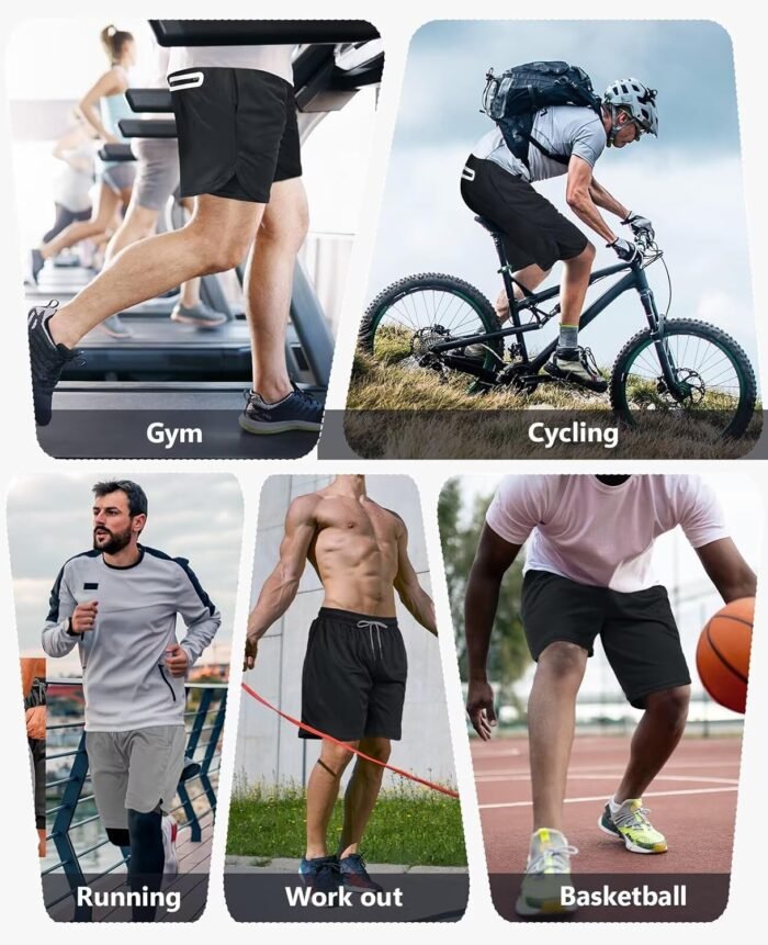 3 Pack Men's 2 In1 Gym Shorts Men with Pockets 7 inch Workout Shorts Men Running Shorts with Liner&Towel Loop - Image 6
