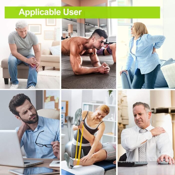 AUVON Dual Channel TENS EMS Unit 24 Modes Muscle Stimulator for Pain Relief, Rechargeable TENS Machine Massager with 12 Pads, ABS Pads Holder, USB Cable and Dust-Proof Storage Bag - Image 9