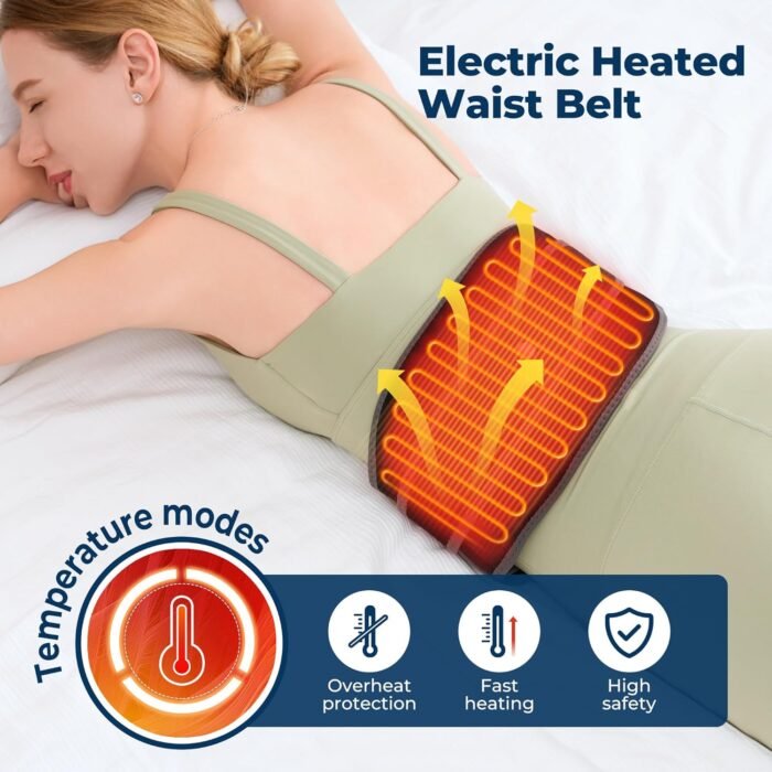 Heating Pad for Back HOMRELEXA Cordless Lower Back Massager with Heat, Birthday Gifts for Dad Men Women Mom, 3 Heating Levels & 3 Massage Mode - Image 4