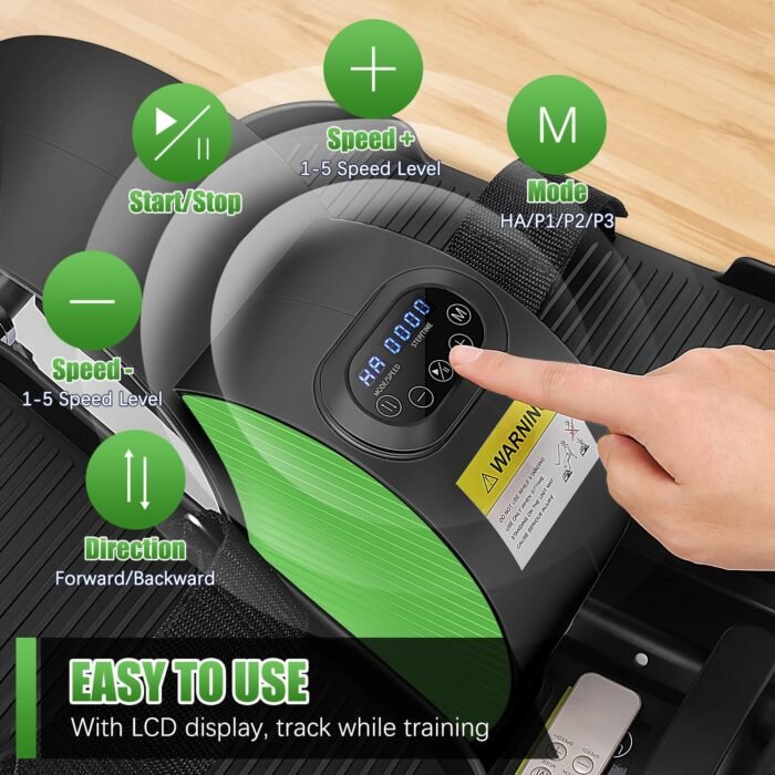 ANCHEER Under Desk Elliptical, Leg Exerciser While Sitting for Seniors with Remote Control, Display Monitor, Electric Seated Pedal Exerciser for Home, Ellipse Leg Exerciser as Seen on TV - Image 6