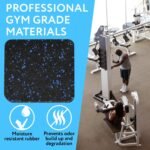 6-Pack Exercise Equipment Mat - Treadmill Pads for Carpet Floors, Protective Anti-Slip Treadmill Pad for Hardwood Floors & Carpets, Home Gym Accessories, Exercise Bike Mat, 4X 4X 0.5 in - Image 8
