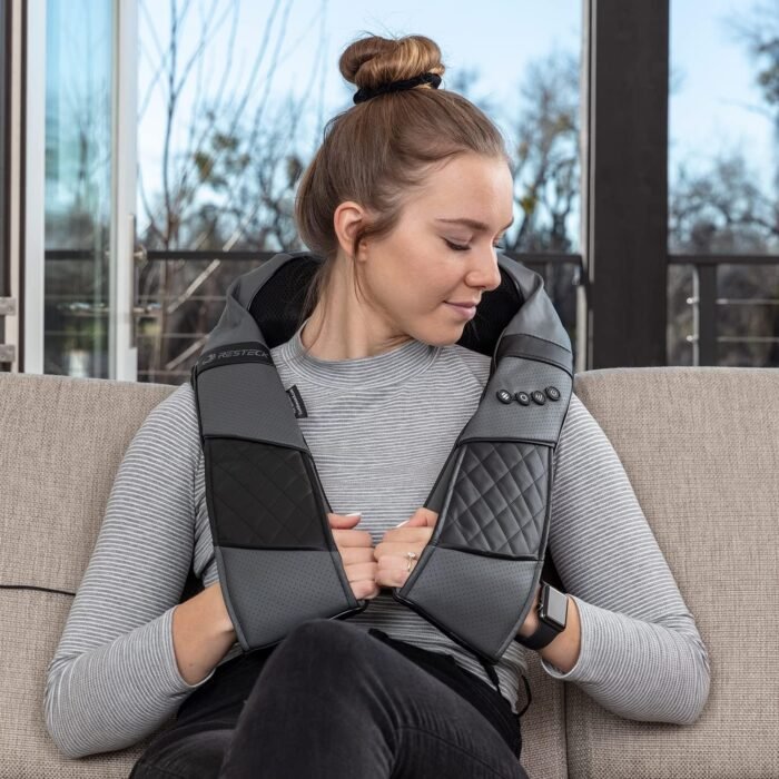RESTECK Massagers for Neck and Back with Heat - Deep Tissue 3D Kneading Pillow, Electric Shiatsu Shoulder Massage, Foot, Legs,Body - Relieve Muscle Pain - Office, Home & Car - Image 3