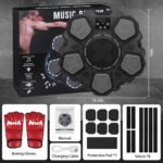 Music Boxing Machine for Kids and Adults,Wall Mounted Bluetooth Punching Pad with Boxing Gloves,Home Gym Boxing Equipment Stress Relief, Sport Toys Gifts for Men Boy Girl Teen 6,7,8,9,10+ year old - Image 8