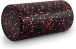 ProsourceFit High Density Foam Rollers 12 - inches long, Firm Full Body Athletic Massage Tool for Back Stretching, Yoga, Pilates, Post Workout Muscle Recuperation, Black/Red - Image 2
