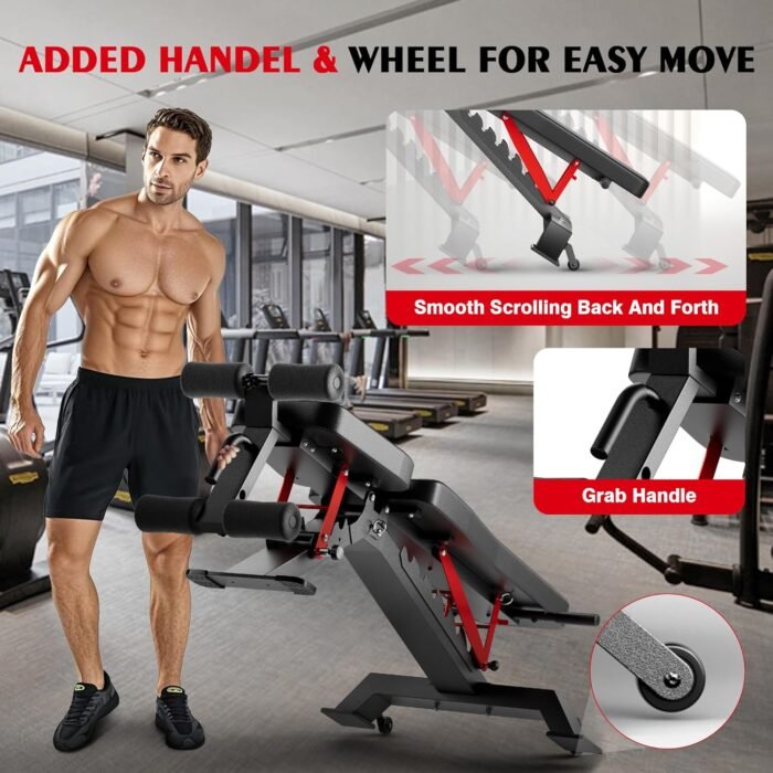 Adjustable Weight Bench - Workout Foldable Strength Training 1300lb Capacity Heavy Duty Weight Benches for Home Gym Exercises Incline Flat Decline Sit-Ups Full Body Workouts - Image 5