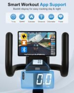ECHANFIT Recumbent Exercise Bike for Home - 380LBS Weight Capacity, Exercise Bike with Smart Workout APP, 16-Level Magnetic Resistance, Backlit Display, Comfortable Seat - Image 3